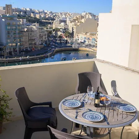 Lejlighed Stylish Saint Julians 1 Bedroom Penthouse With Terrace In The Centre With Seaview *